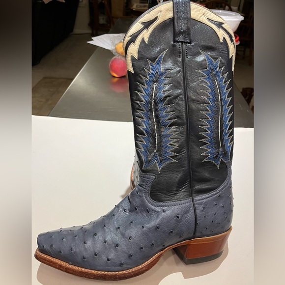 Men’s Tony Lama denim blue full quill ostrich 9EE/(9 1/2D) - Picture 13 of 13